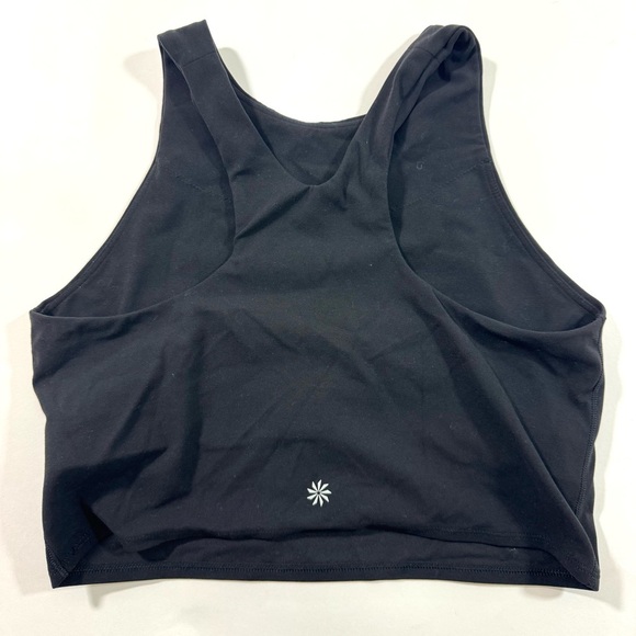 Athleta Conscious Crop Bra Black Long Line No Padding - Picture 2 of 5